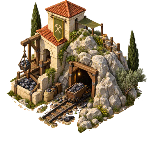 Iron Mine at its completed level-25 appearance