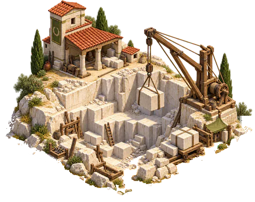 Quarry at its completed level-25 appearance
