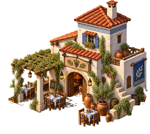 Tavern at its completed level-25 appearance