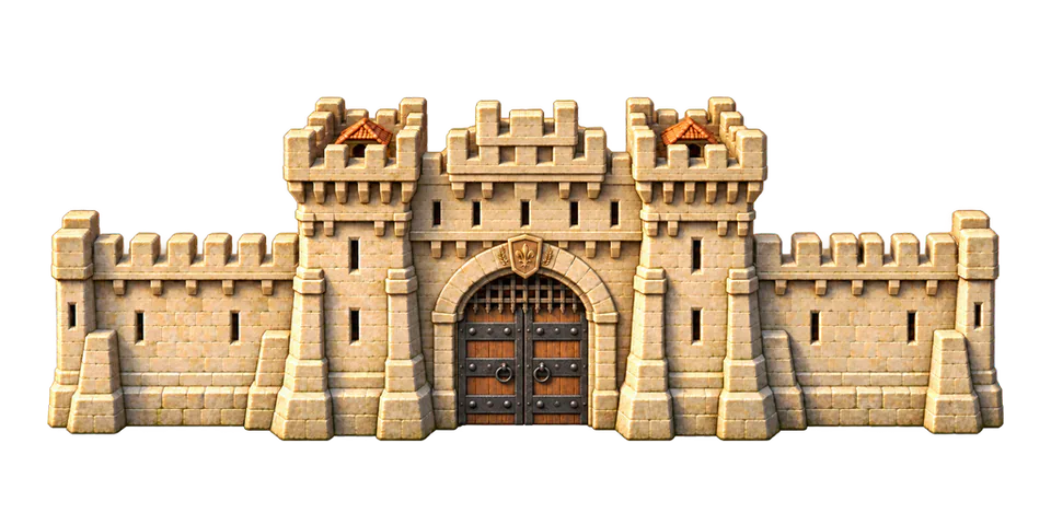 Walls at its completed level-25 appearance