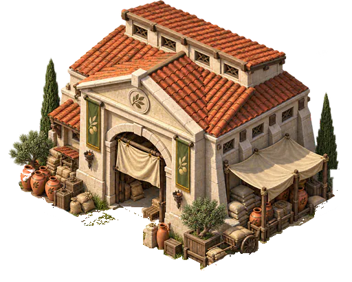Warehouse at its completed level-25 appearance